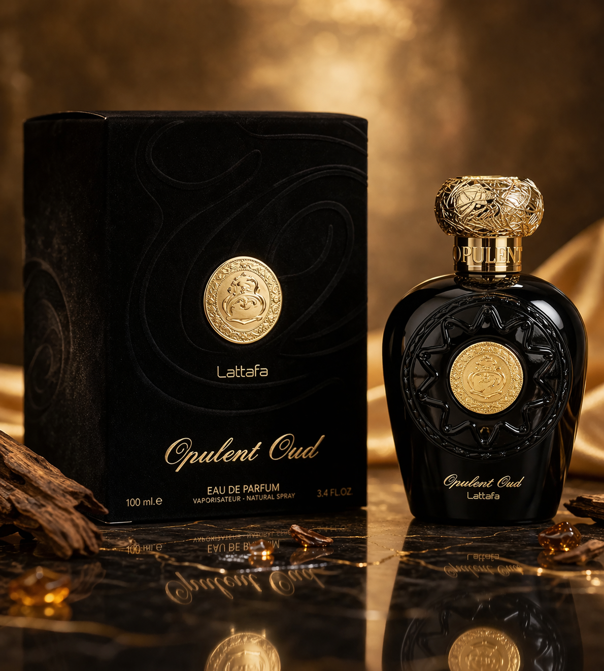 Lattafa Opulent Black Oud 100ml Eau De Parfum