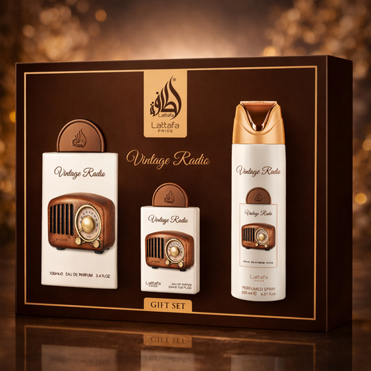 Lattafa Vintage Radio Gift Set